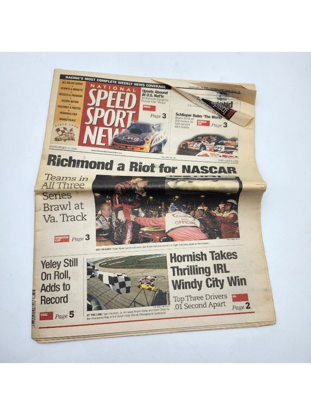 National Speed Sport News Vol LXXI No36 September 10 2003 NASCAR Issue Newspaper